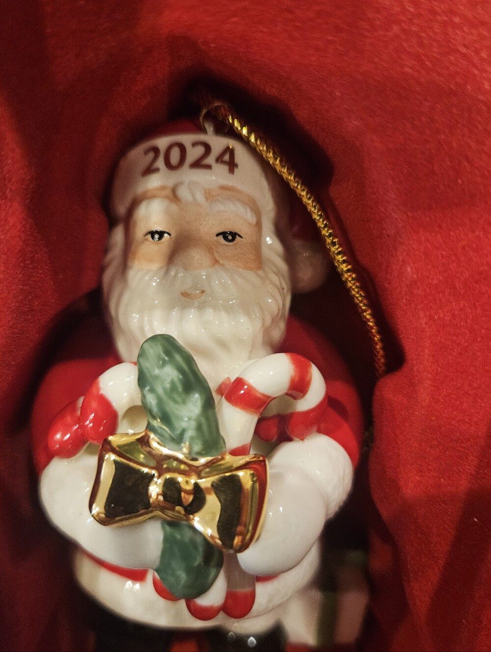 2024 Lenox Santa Holiday Ornament - Picture 2 of 6